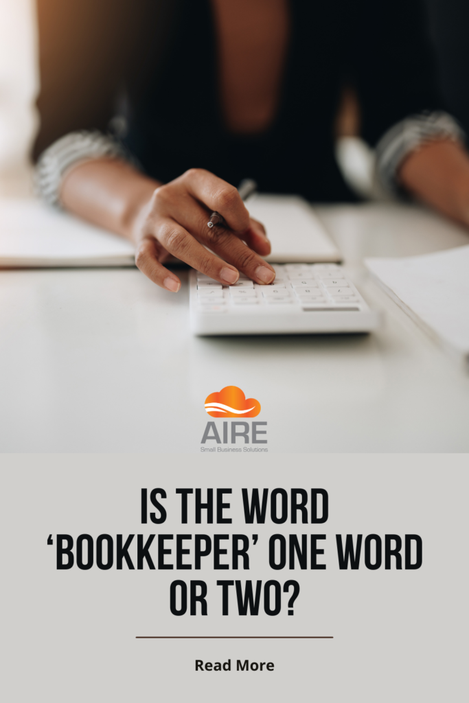 Is the word bookkeeper one word or two?